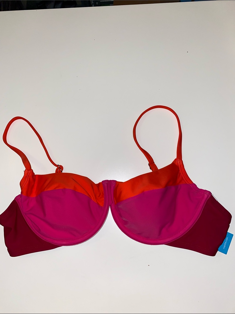 Cupshe Colorblock Bikini Top XL